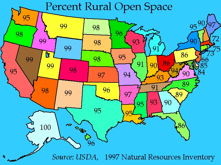 USA Open Space by State