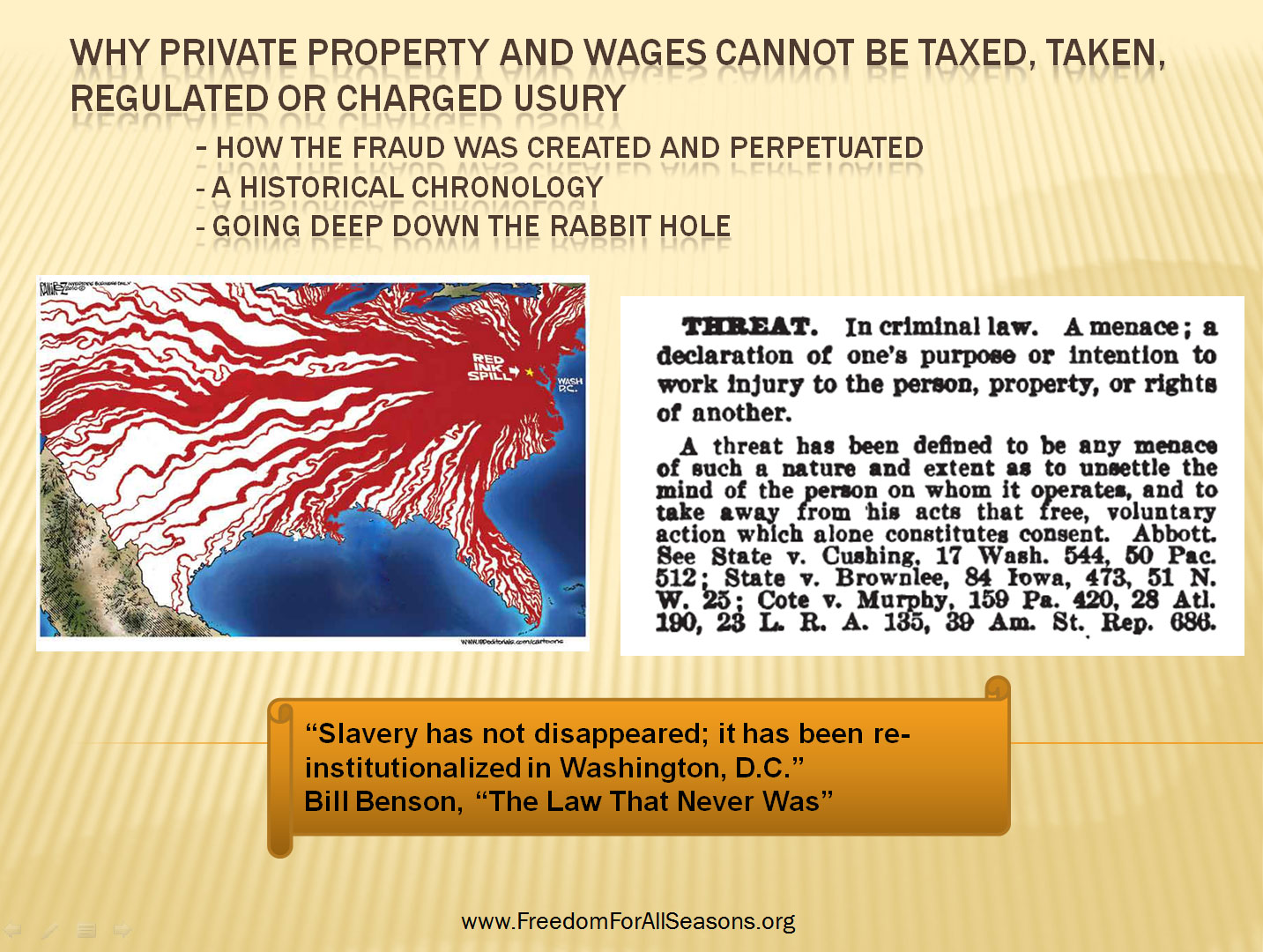 Why Private Property Cannot Be Taxed