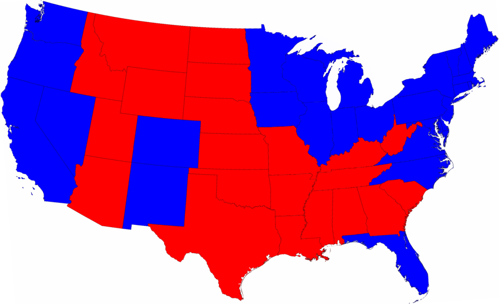 2008 Red v. Blue states