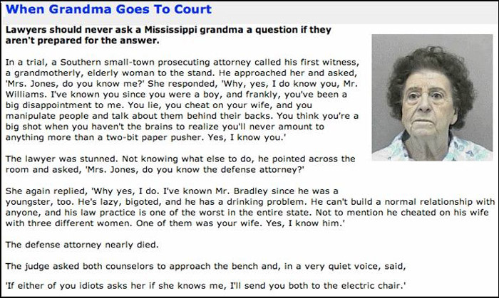 When Grandma Goes To Court